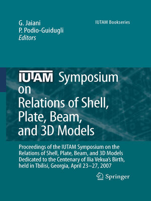 cover image of IUTAM Symposium on Relations of Shell, Plate, Beam and 3D Models